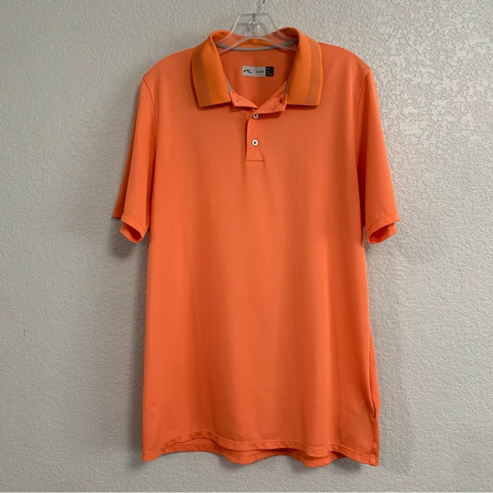 Kjus Golf Shirt Mens L Polo Tennis Performance Luan Pique Short Sleeve Preppy